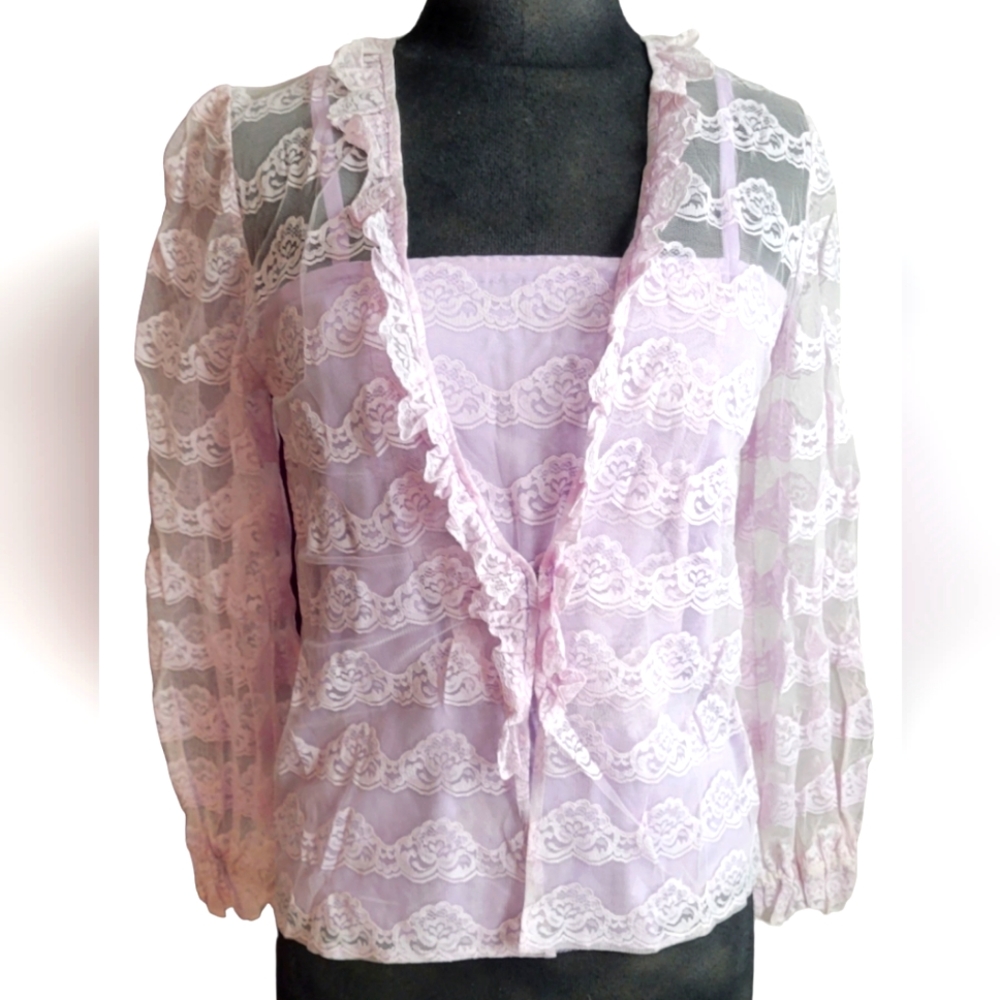 Lilac lace blouse
